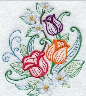 20 Free Flower Embroidery Patterns and Designs