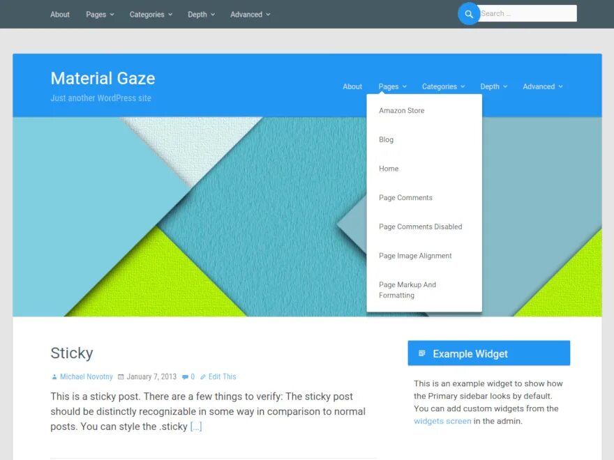 Widget example