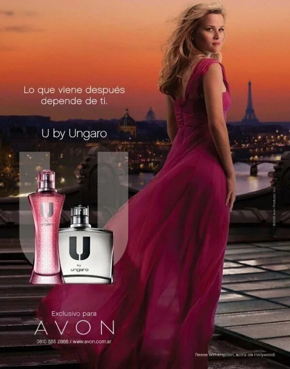 Avon u. Духи Унгаро эйвон Риз Уизерспун. U by Ungaro for her Avon. Духи эйвон u by Ungaro. Туалетная вода эйвон с Риз Уизерспун.