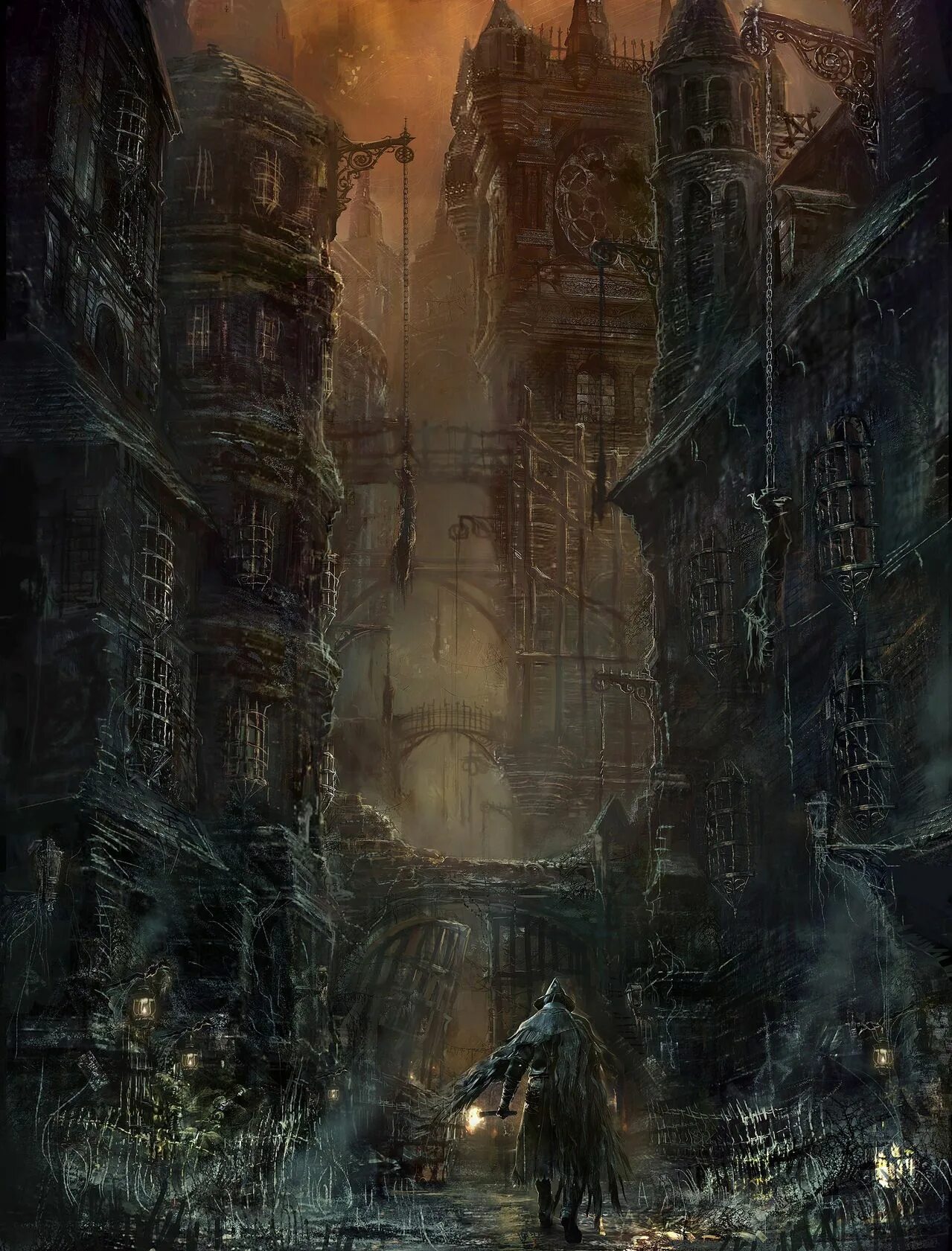 Чумной город. Bloodborne yharnam. bloodborne art города. темный город фэнтези бладборн. bloodborne art локации.