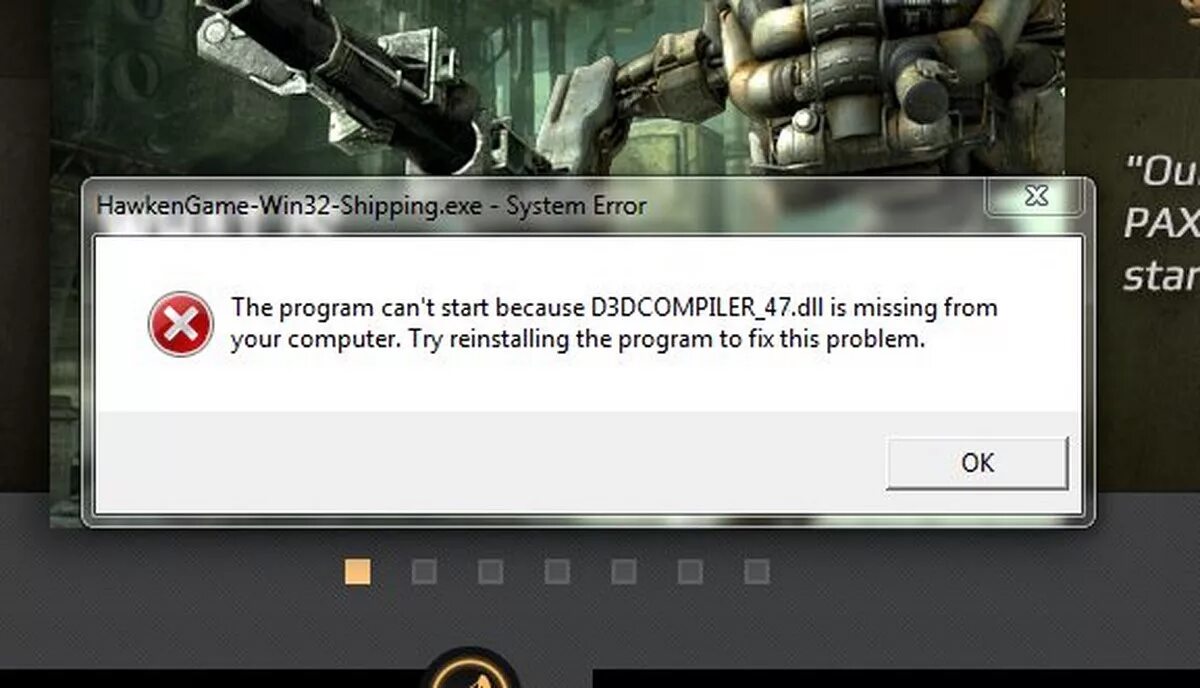 При запуске игры не обнаружен dll. Ошибка при установке программ. Ошибка d3dcompiler_43.dll. D3dcompiler_47.dll. D3dcompiler_47.dll ошибка.