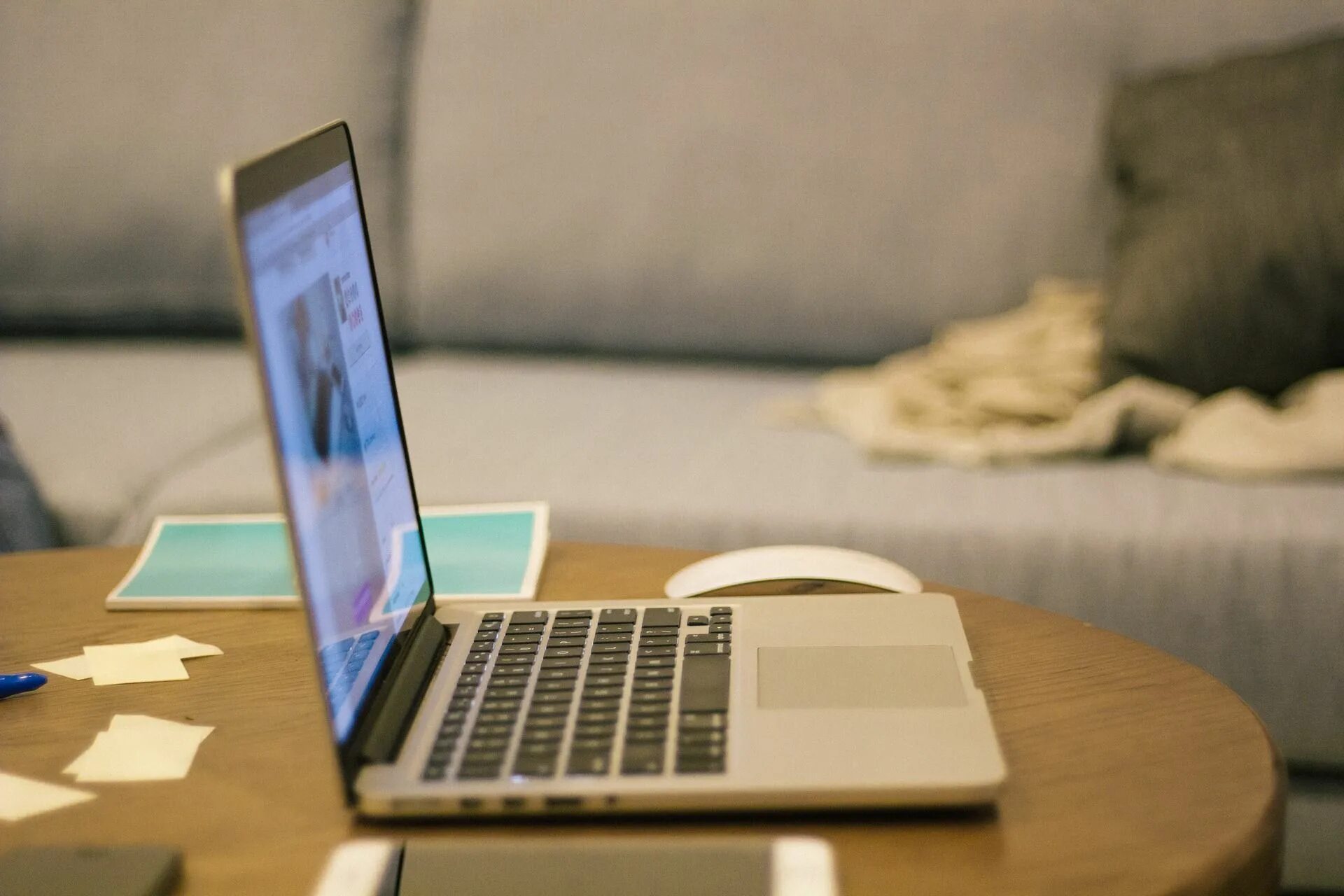 Free Stock Photo Desk, Workspace, Laptop, Macbook, Home Office, Work from Home A