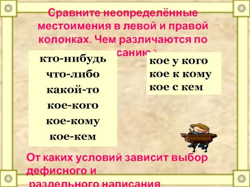 Укажите предложение с неопределенным местоимением. Неопределенные местоимения. Неопределённое местоимение примеры. Неопределённые местоимения слова. Стихи с неопределенными местоимениями.