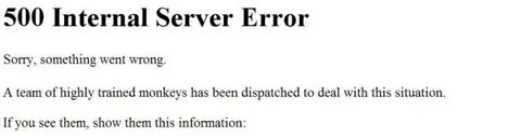 There was an internal error