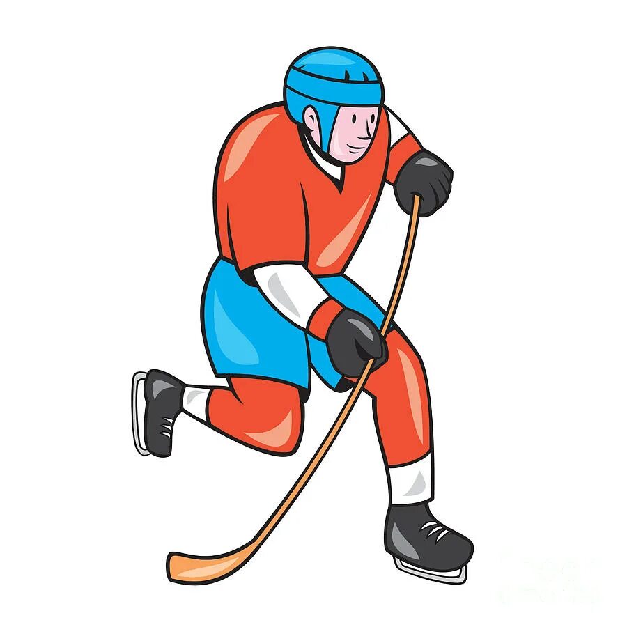 Is he playing hockey yes he is