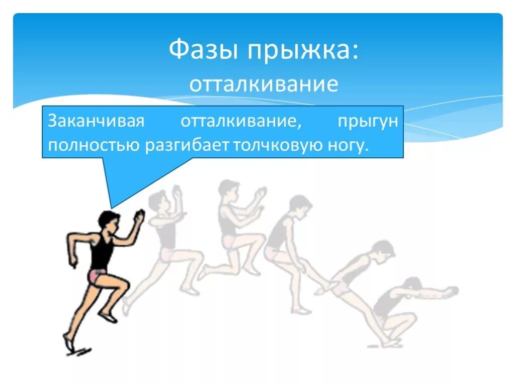 Особое внимание прыгуну в длину необходимо уделять. Фазы техники прыжка в длину с места. Техника отталкивания в прыжках в длину с разбега. Фаза отталкивания в прыжках в длину с разбега. Прыжки в длину с места отталкивание.