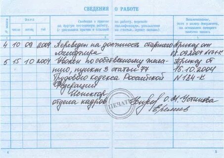 Статья тд по собственному желанию