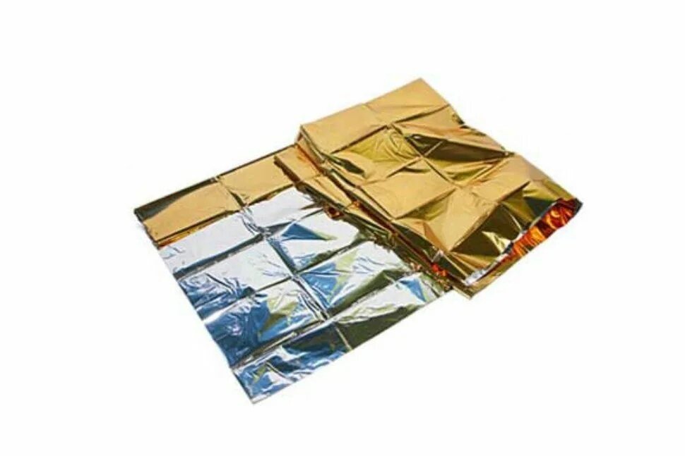 Термоодеяло следопыт 160х210 см серебро/золото. Покрывало спасательное. Термоодеяло изотермическое. Термоодеяло изотермическое. Покрывало спасательное изотермическое (160*210).