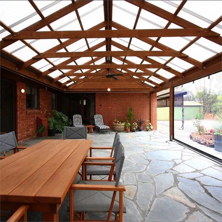 Крытый двор в частном доме фото Cantilever Structures Pioneer Shade Structures Veranda, Carport