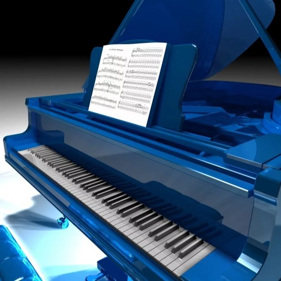 Eiffel 65 blue ноты. Пианино (синее). Cinesamples - piano in blue. Голубой рояль. Blue на пианино.