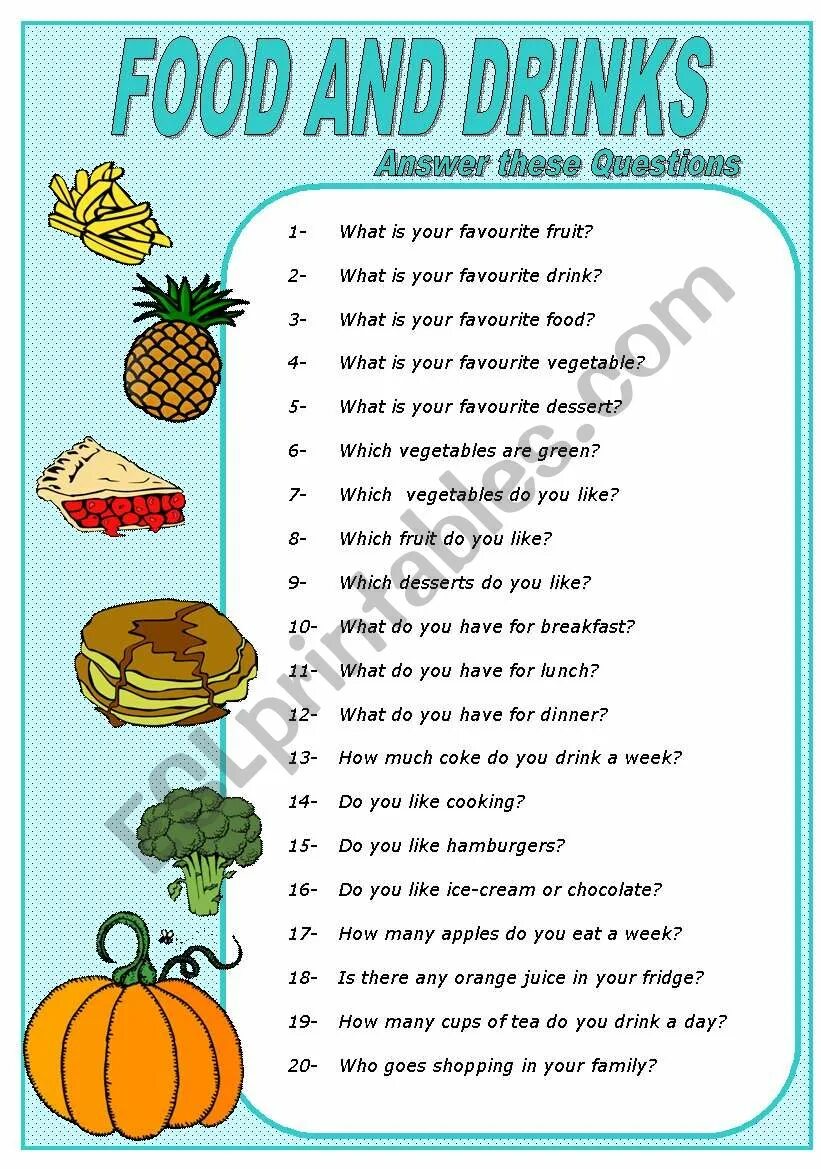 Вопросы food for speaking. Questions about food for Kids. Speaking по теме food. Food questions for Kids.
