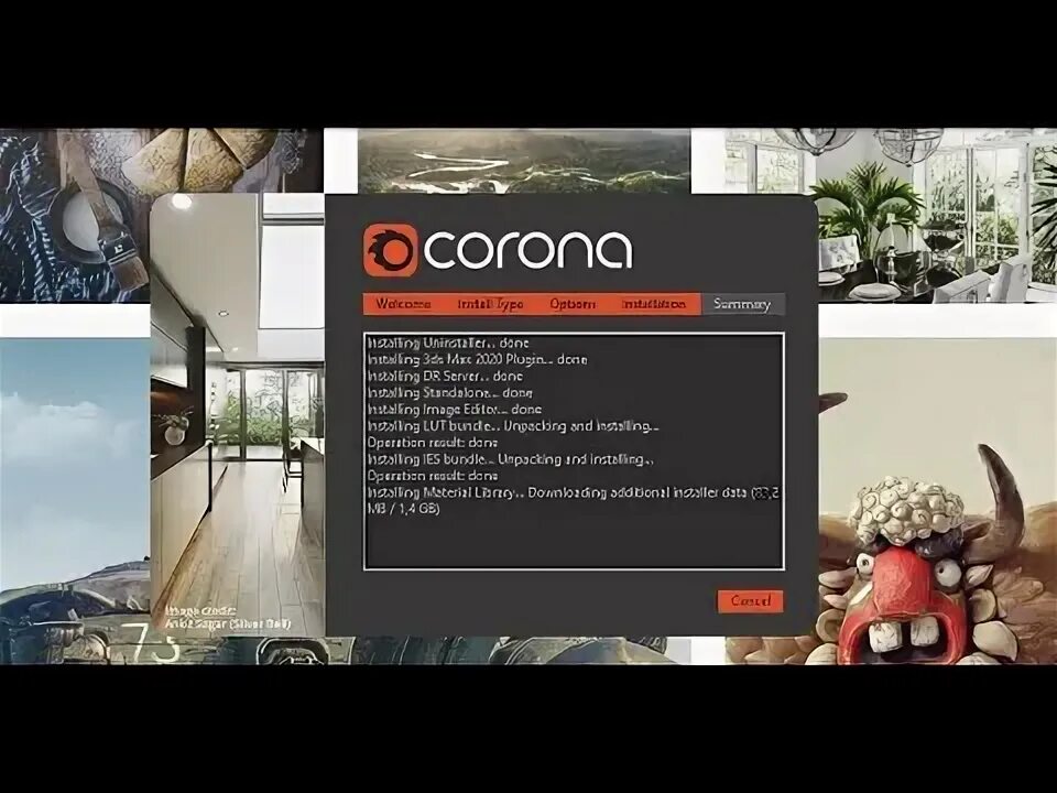 Установить corona render. Corona install.