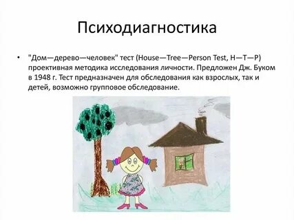 Тест нарисуй дом дерево