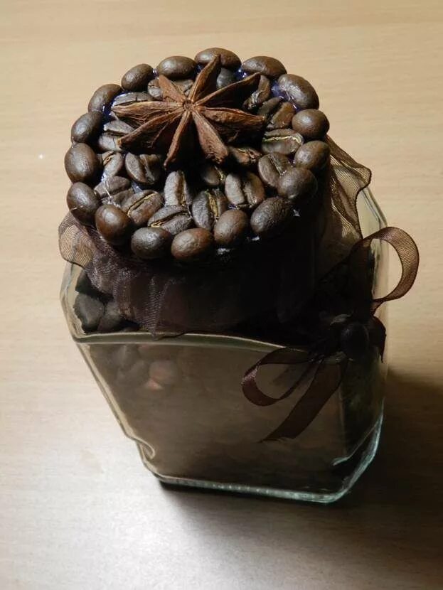 Декупаж банки из под кофе. Кофейные банки своими руками. Декор банки кофейными зернами. Кофейные банки своими руками. Декор стеклянной банки.
