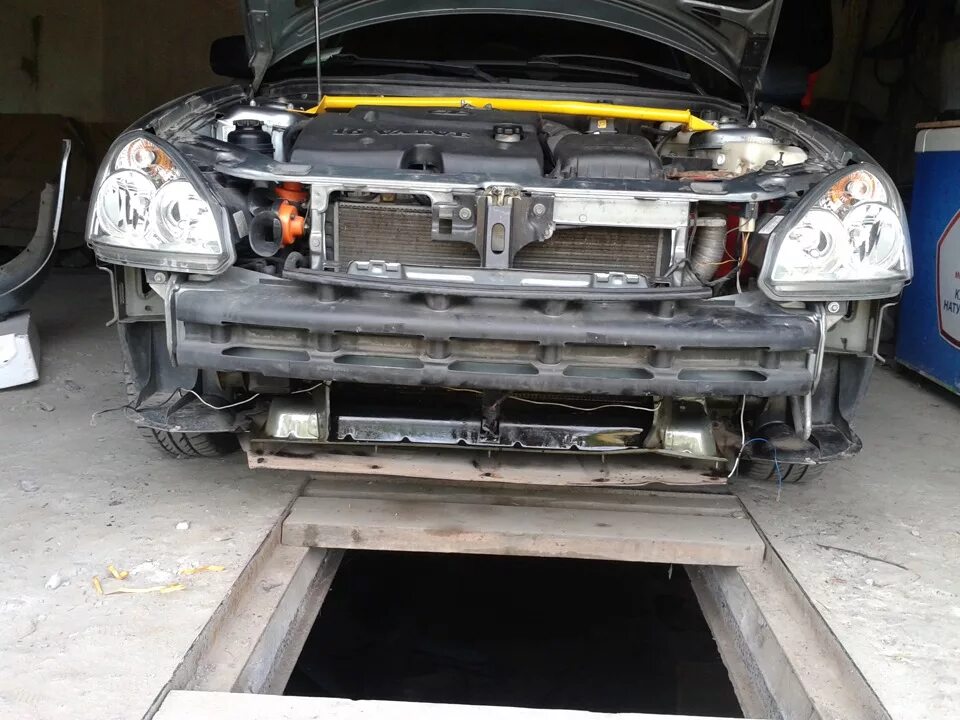 Ревизия под передним бампером - Lada Приора хэтчбек, 1,6 л, 2008 года своими рук
