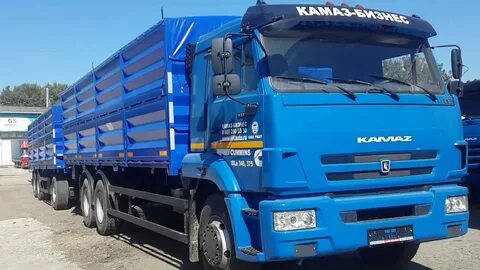 Камаз 65117 зерновоз с прицепом