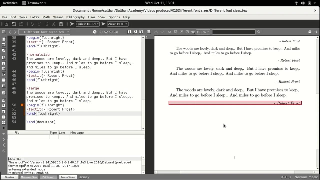Font size normal