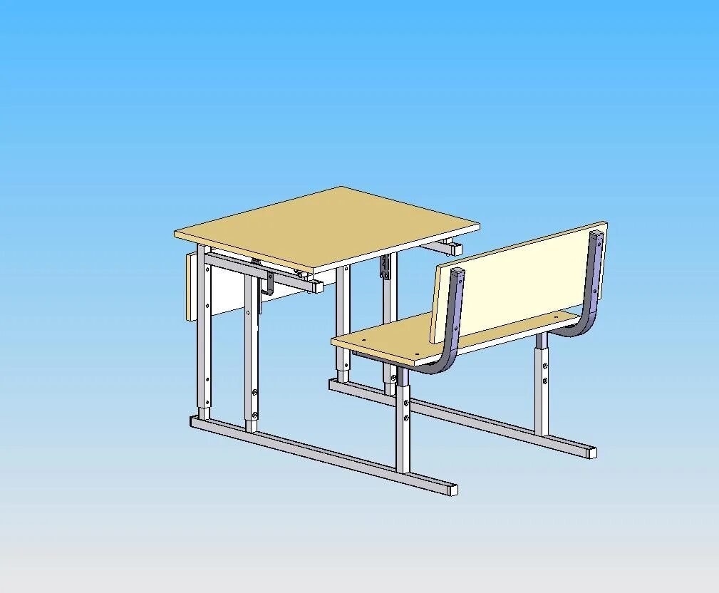 Парты одноместные регулируемые
