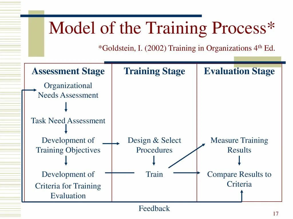 Training process. Модель к. Гольдштейна. Assessment Stage. Evaluation Stage. Training development