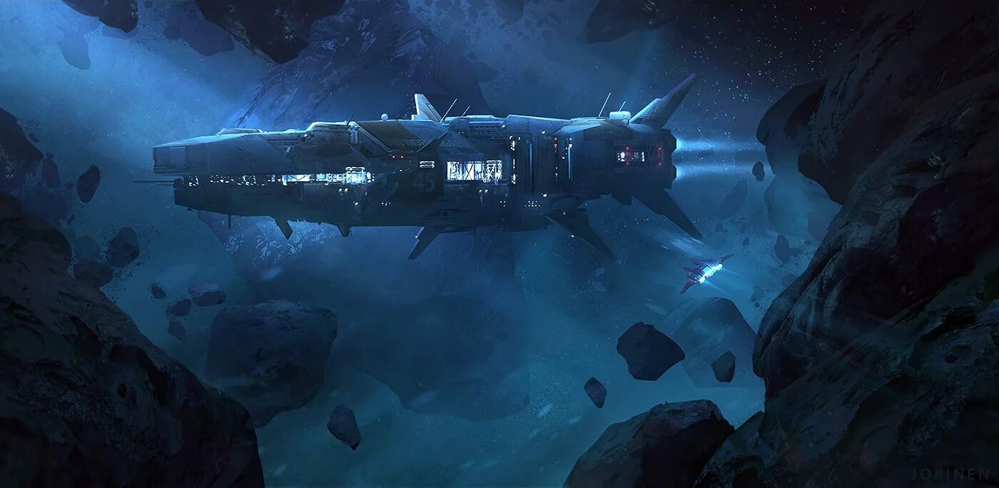 The wreck of the spaceship
