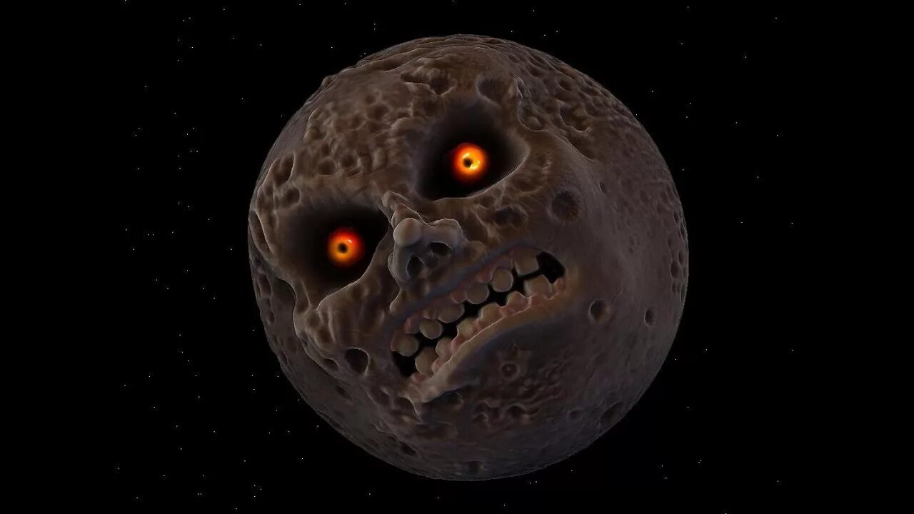 Луна живое существо. Majora's Mask Moon. Страшная Луна. Страшная Луна с лицом. Лунный монстр.