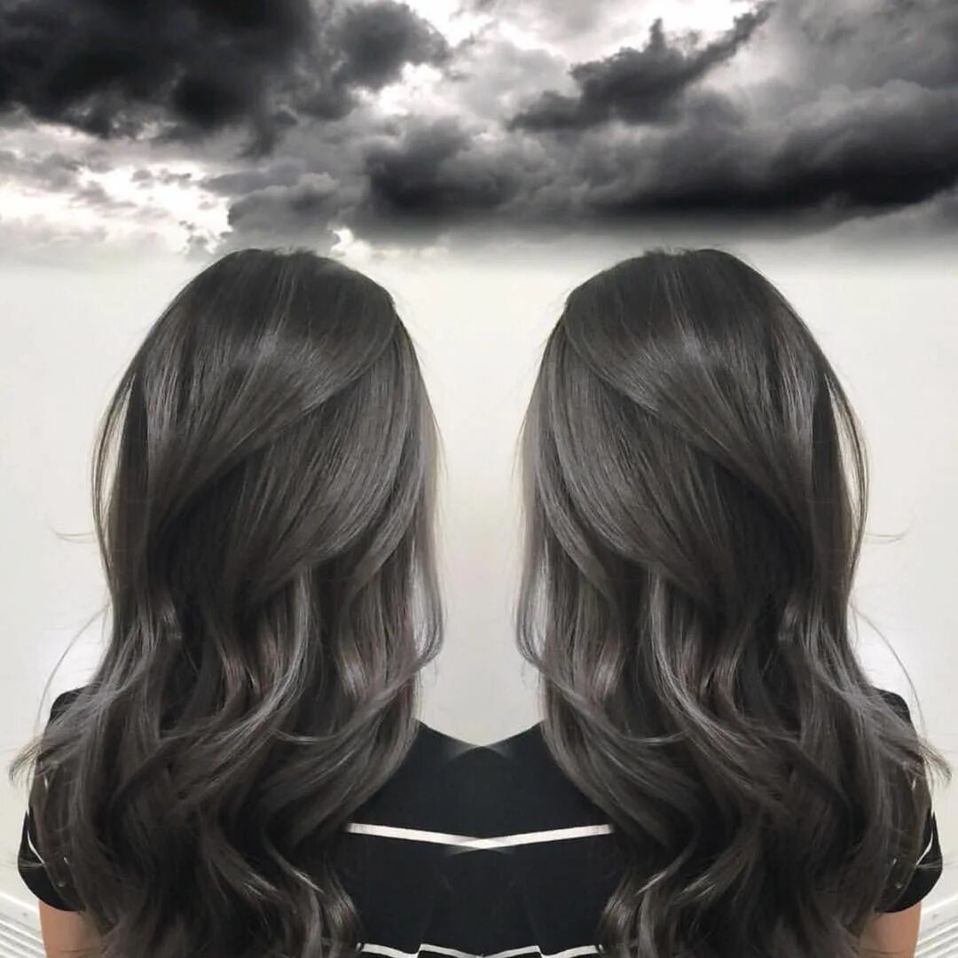 Черные волосы с пепельным оттенком. Серый брюнет. Дарк грей цвет волос. Серый брюнет. Пепельно серый цвет волос.