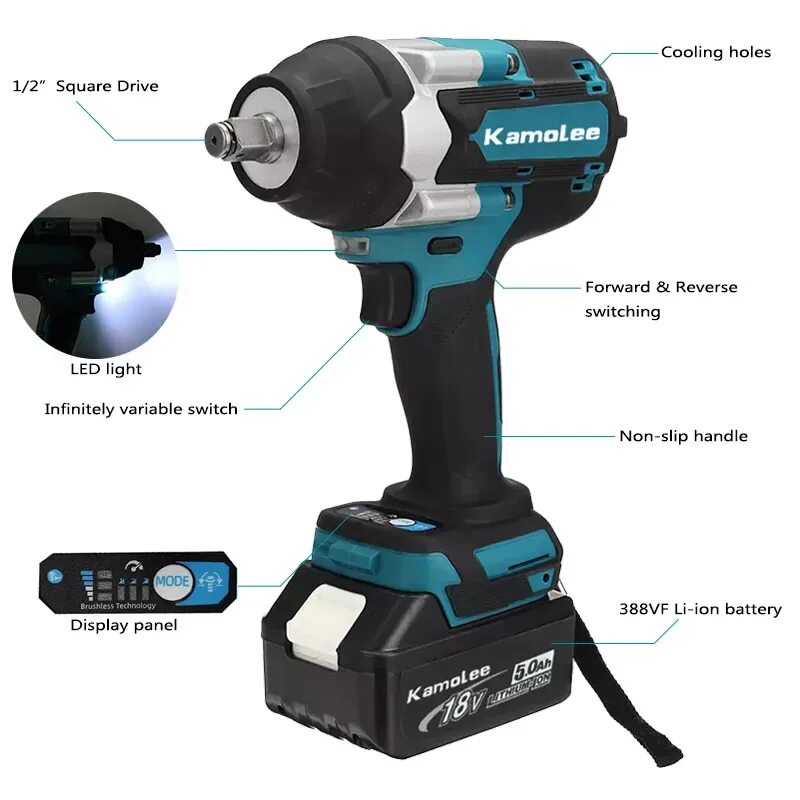 Kamolee tool. Гайковерт kamolee dtw700. гайковёрт аккумуляторный kamolee. гайковерт аккумуляторный kamolee dtw700, 1800н/м. kamolee dtw 800.