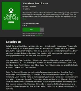 Xbox game pass ultimate за 1 доллар