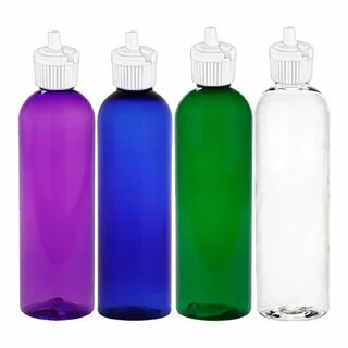 4 Oz Empty BPA FREE PET Squirt Travel Squeezable Toiletry Bottles Multi.