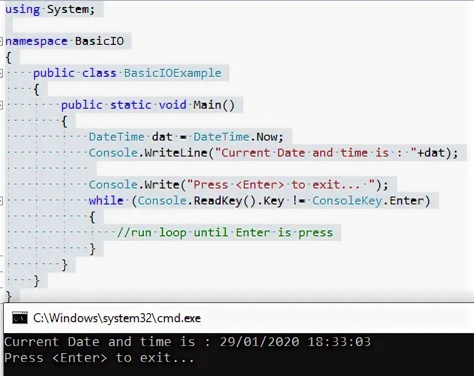 System console writeline. System console writeline