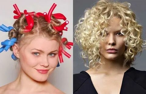 Укладка на бигуди на короткие