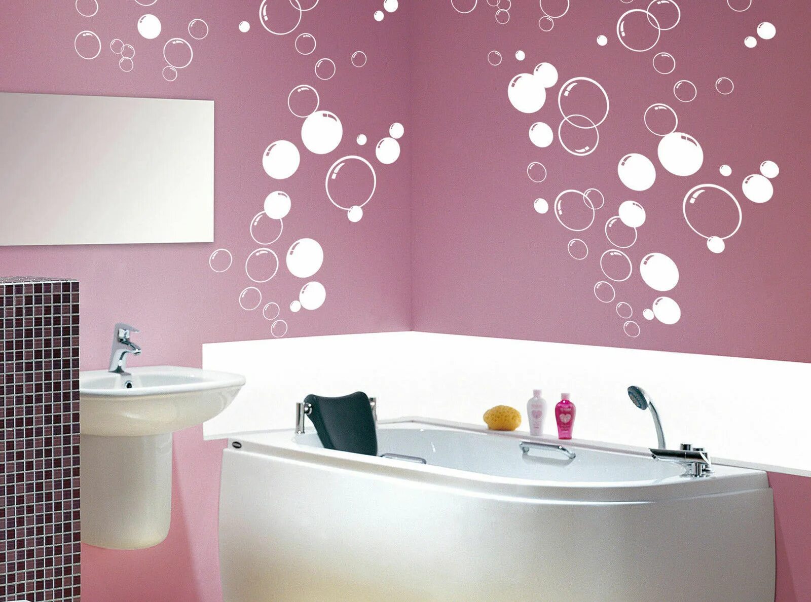 Стены в ванной. Декор стен в ванной. Краска для ванной комнаты. Покраска стен в ванной. Окрашивание стен в ванной комнате.