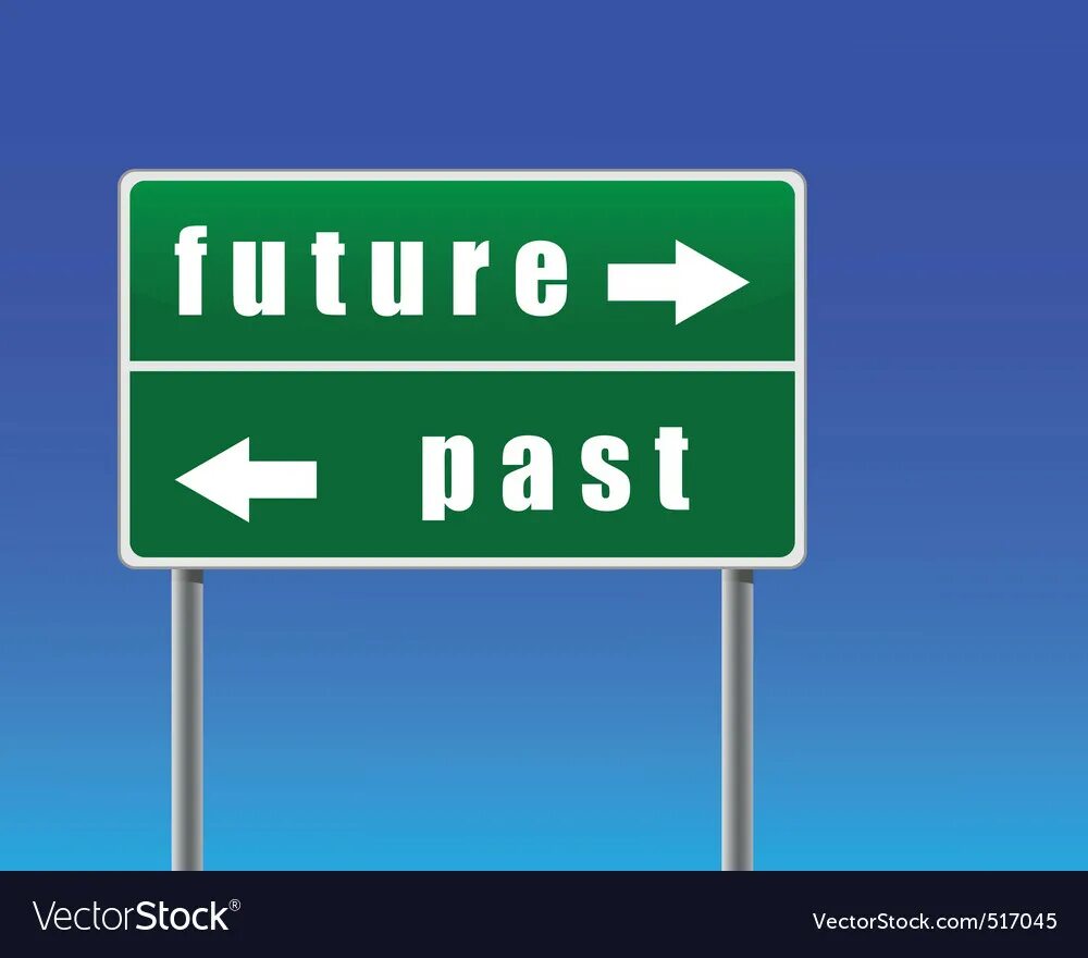 Futures sign. Дорожный указатель прошлое будущее. past future sign background.