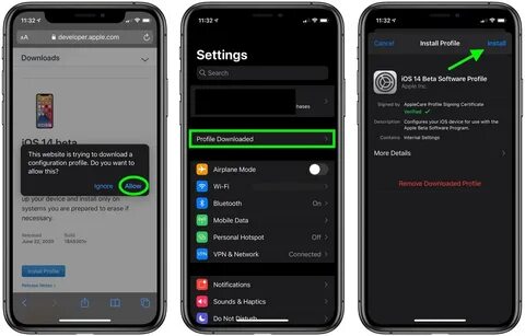 Как установить ios 14