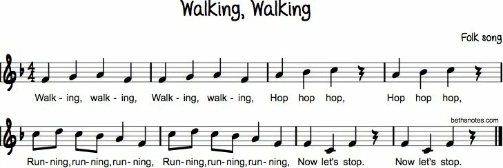 Walking Walking текст песни. Песня “Walking, Walking!”. Хоп хоп Дживани Ноты. Хоп хоп хоп песня английская