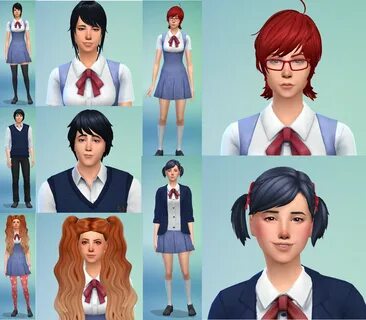 Some YanSim characters in a Sims 4 version : yandere_simulator.