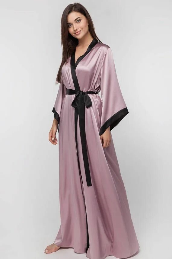 Пеньюар 18. Пеньюар длинный шелковый. silk robe. only satin silk 2025. night robe.