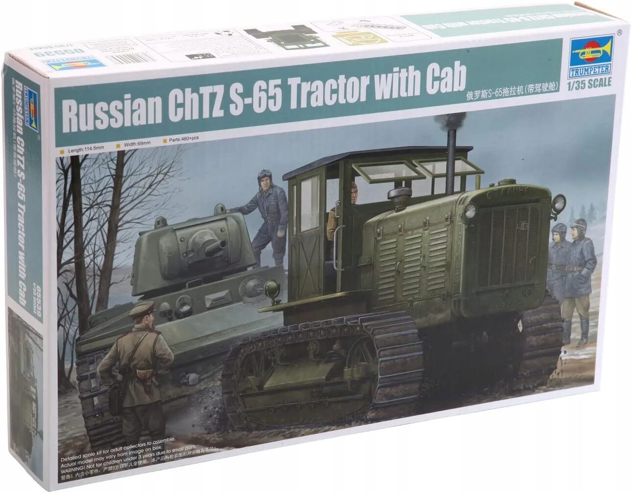 Trumpeter 05538 трактор ЧТЗ С-65 "Сталинец" 1/35. 05539 Trumpeter 1/35 трактор ЧТЗ С-65 С кабиной. Trumpeter трактор ЧТЗ С-65 С кабиной масштаб 1/35. Трактор ЧТЗ С-65 "Сталинец" 1:35. Обзоры сборных моделей