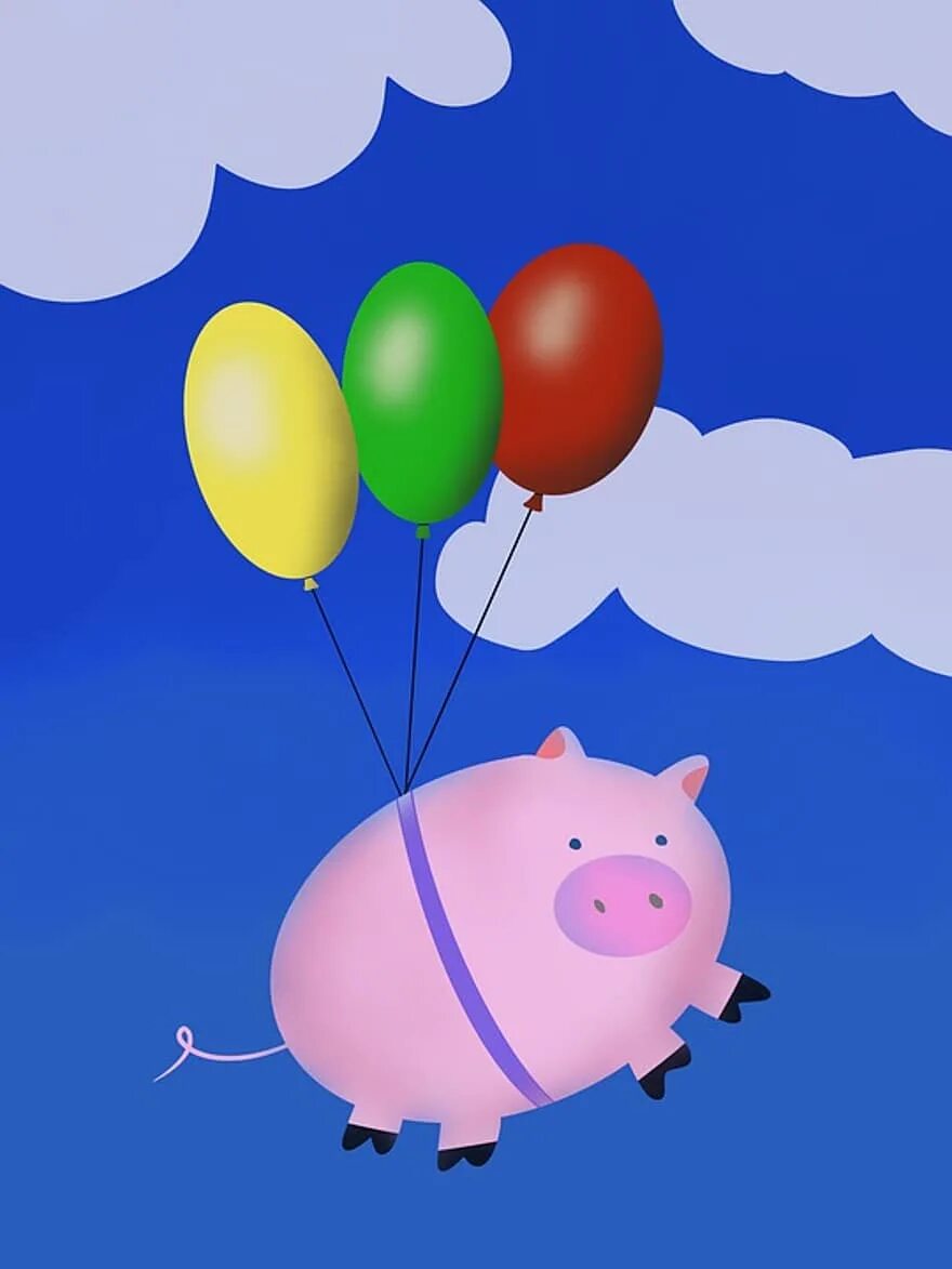 Поросёнок на воздушном шарике. Свинья на шарике. Пятачок на воздушном шаре. Шарик летающий поросёнок. День летающих свинок картинки