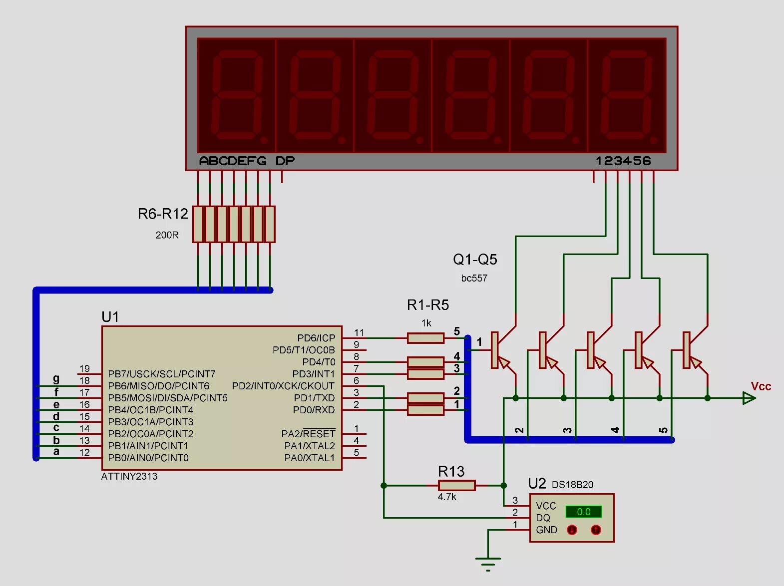 Термометр на микроконтроллере. Цифровой термометр на attiny2313. термометр на attiny2313 и ds18b20. термометр на pic16f628a и ds18b20 схема. часы на attiny2313 и ds1307.
