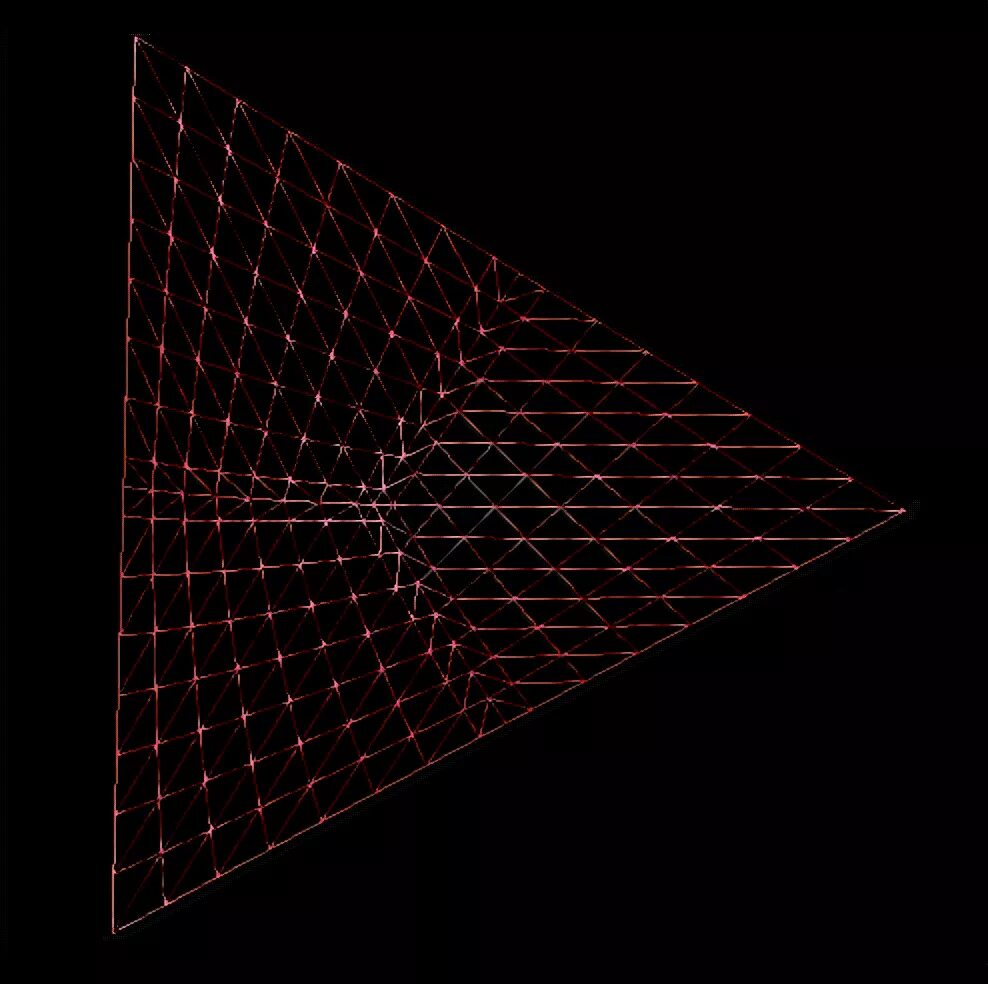Mesh triangles. Модификатор треугольная сетка. vbo mesh. поддержкой open gl 2.0.. triangle grid for crank.