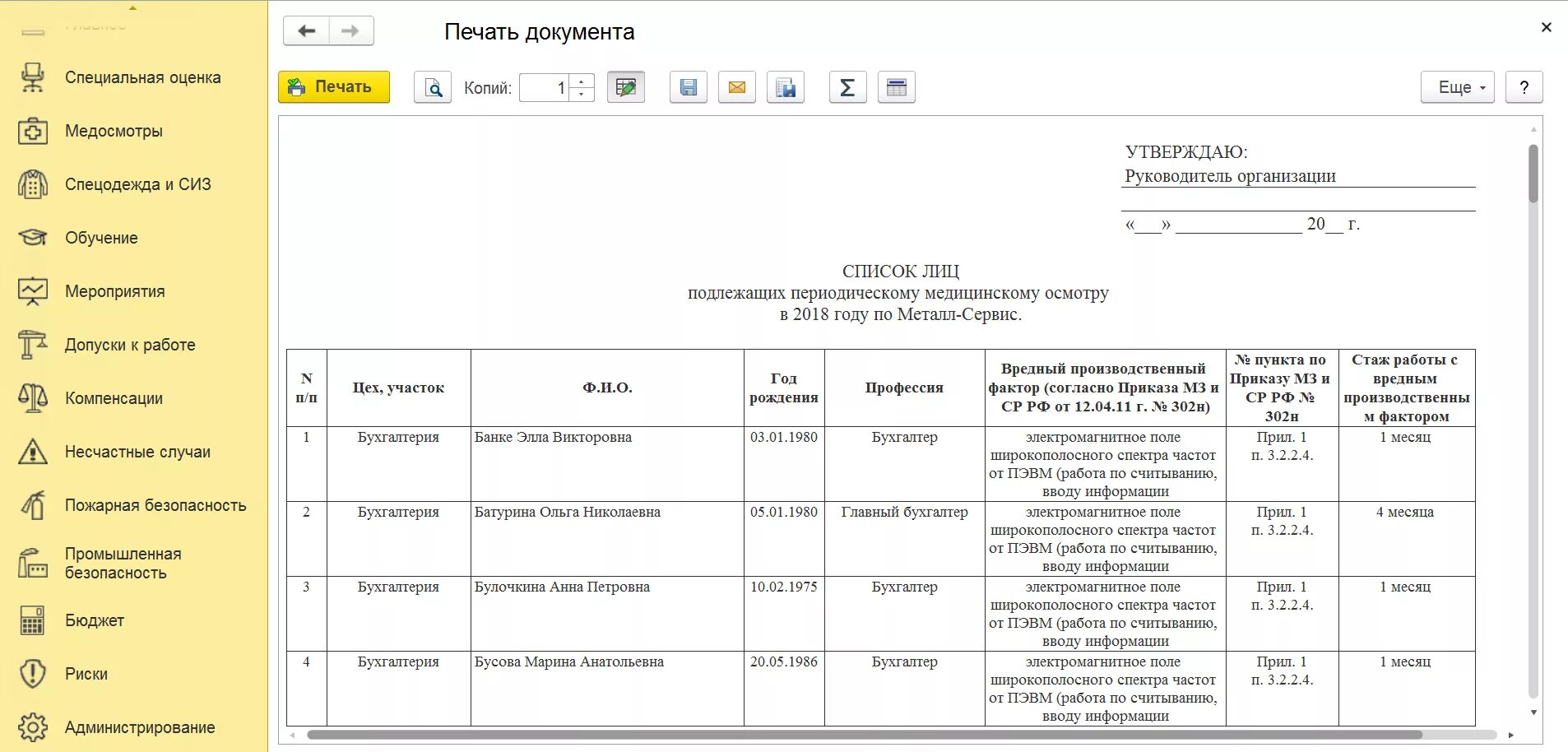 Подать список работающих. Список на профосмотр образец списка на профосмотр 29. Список сотрудников на прохождение медицинского осмотра. Список сотрудников для медосмотра по приказу 29н образец. Образец списка работников на медосмотр по приказу 29н.