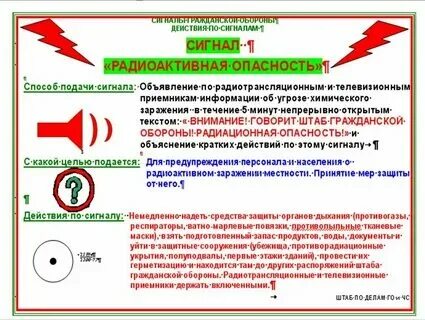 Тревоги в случае какого либо бедствия