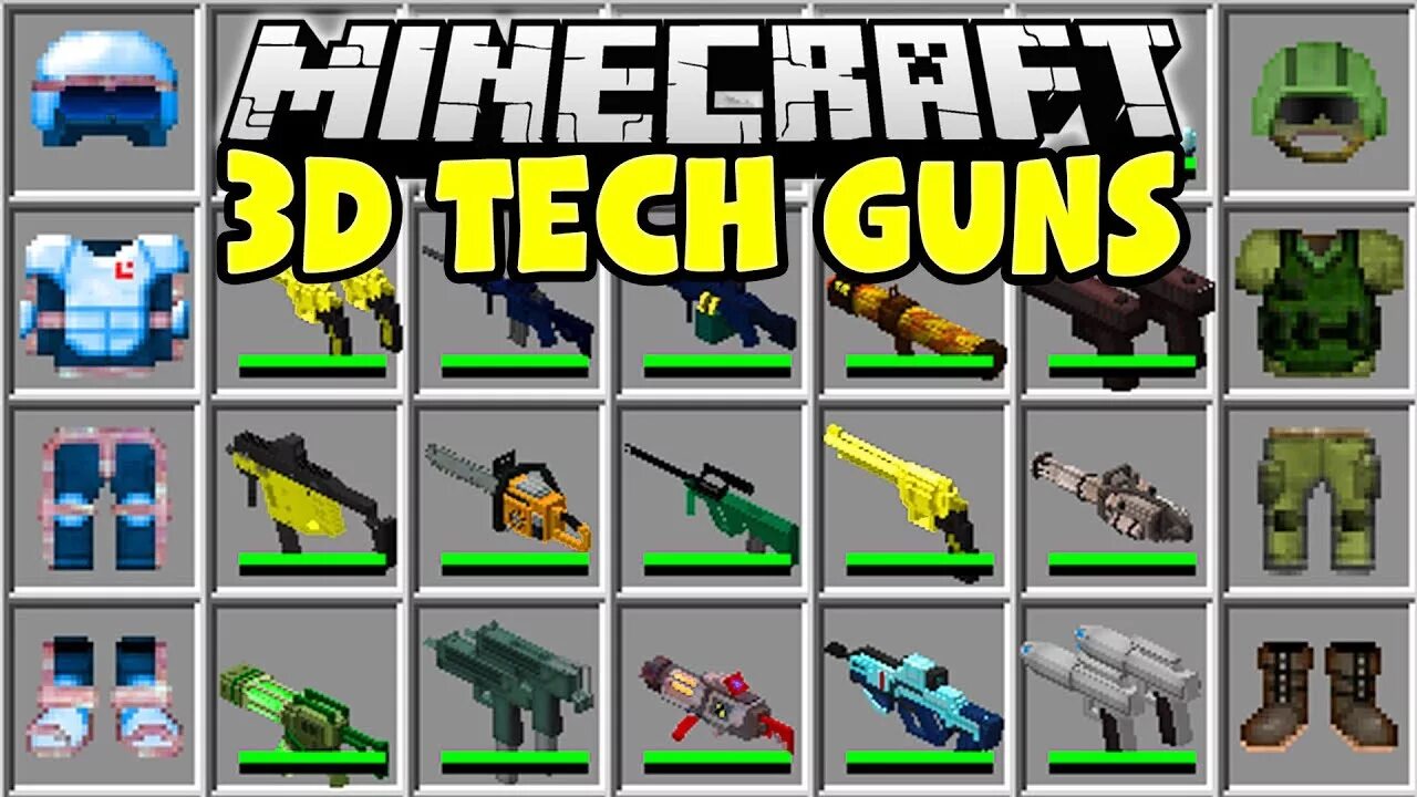 Tech gun mod. Мод на оружие в майнкрафт. Мод TECHGUNS. TECHGUNS оружие.