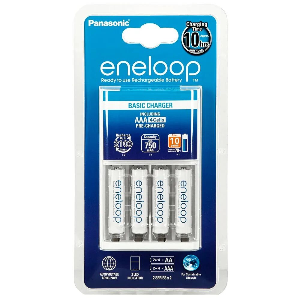 З/У для аккумуляторов Panasonic Eneloop Smart-quick Charger AA/AAA 4 слота +4aa 2500mah (1/4). Зарядка для аккумулятора Panasonic Eneloop. Зарядное устройство Panasonic Eneloop OLXPRO. Батарейки микро микро пальчиковые.