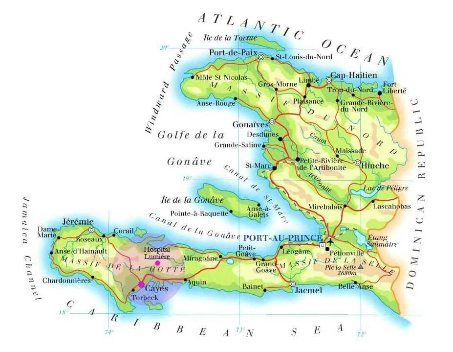 Гаити это какая страна. Гаити физическая карта. Остров Гаити физическая карта. Остров Гаити на карте.