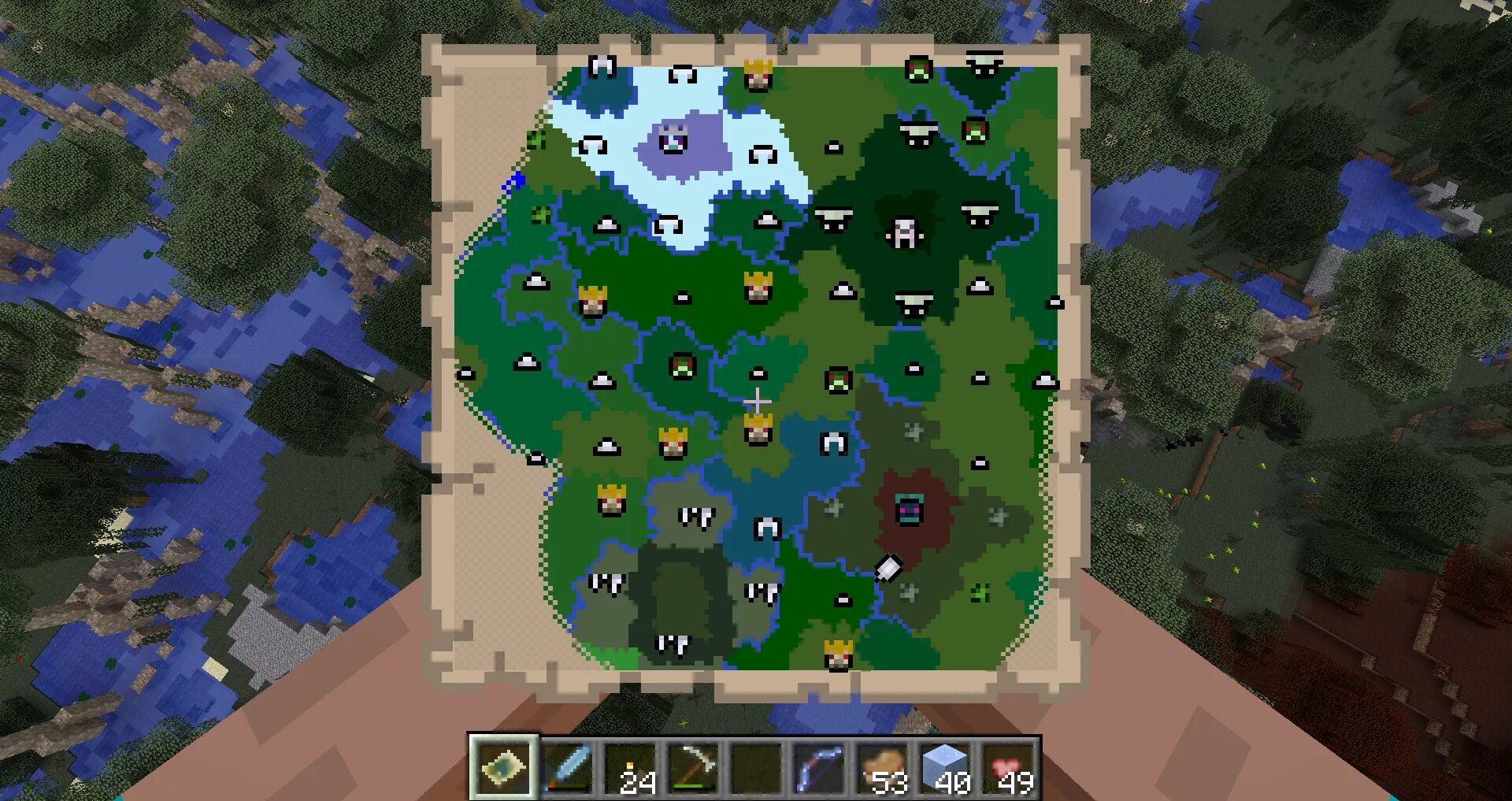 Как выглядит минотавр на карте сумеречного леса Magic Map Hexxit Wiki Fandom