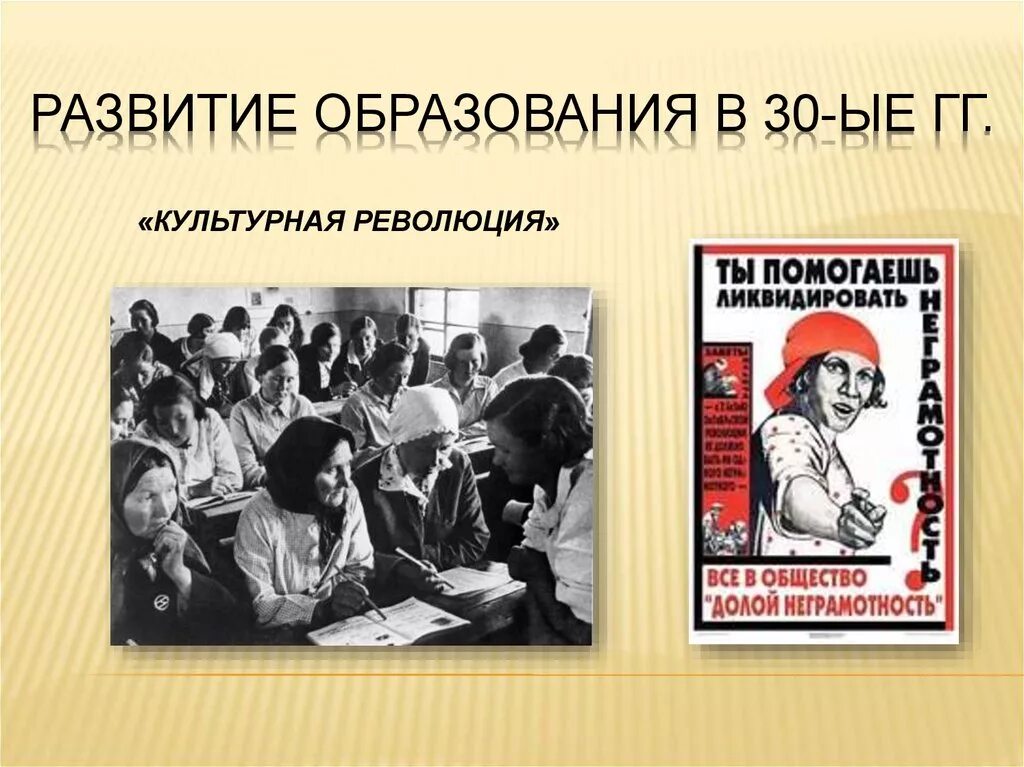 Образование в годы революции. Развитие образования в 30 годы. Развитие образования культурной революции. Образование в СССР В 30-ые годы. Культурная революция в 1930 годы презентация.