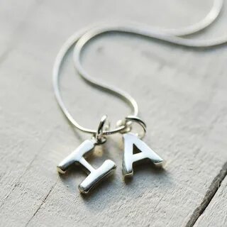 chunky silver initial necklace by highland angel notonthehighstreet.com mig...