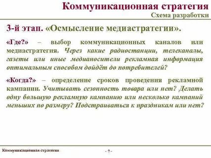 Стратегия коммуникации